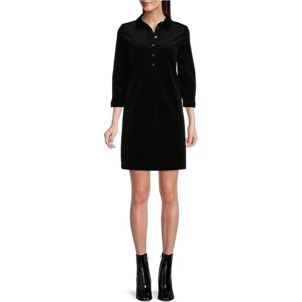 Joules Black Velvet Dress
